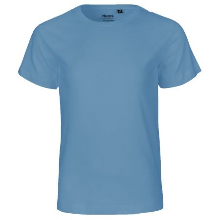 Neutral Dětské tričko s krátkým rukávem z organické Fairtrade bavlny - Dusty indigo | 128/134