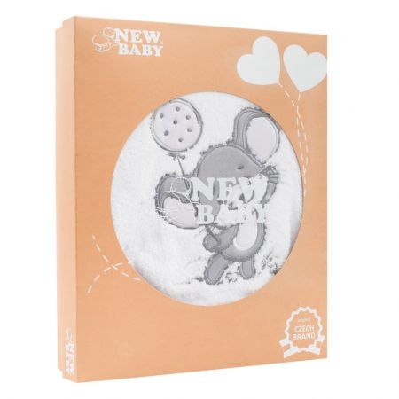14-dílná luxusní kojenecká souprava New Baby Little Mouse v EKO krabičce 56 (0-3m)