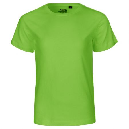 Neutral Dětské tričko s krátkým rukávem z organické Fairtrade bavlny - Limetková | 128/134