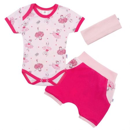 3-dílná letní bavlněná souprava New Baby Perfect Summer baletka 62 (3-6m)