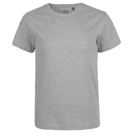 Neutral Dětské tričko s krátkým rukávem z organické Fairtrade bavlny - Sportovně šedá | 128/134