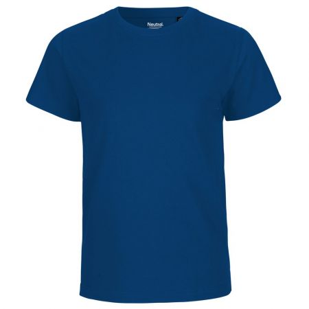Neutral Dětské tričko s krátkým rukávem z organické Fairtrade bavlny - Královská modrá | 128/134