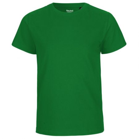 Neutral Dětské tričko s krátkým rukávem z organické Fairtrade bavlny - Zelená | 116/122