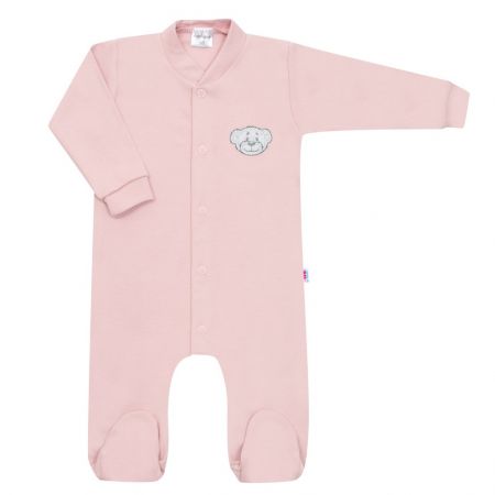 Kojenecký bavlněný overal New Baby BrumBrum old pink 86 (12-18m)