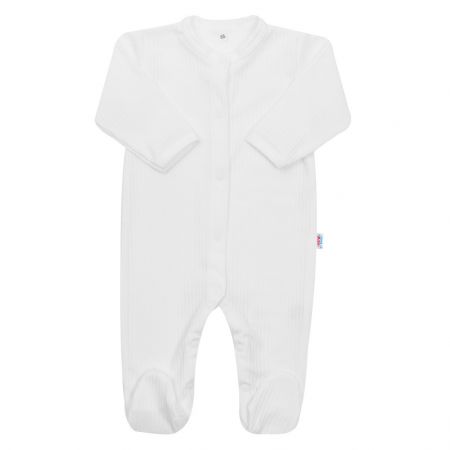 Kojenecký bavlněný overal New Baby Practical bílý kluk 80 (9-12m)