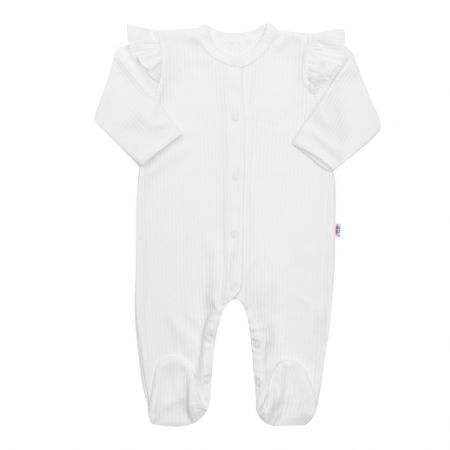 Kojenecký bavlněný overal New Baby Practical bílý holka 86 (12-18m)