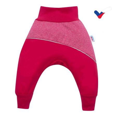 Softshellové kojenecké kalhoty New Baby růžové 86 (12-18m)
