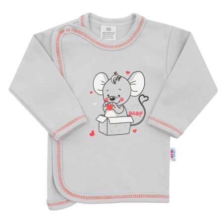 Kojenecká košilka New Baby Mouse šedá 68 (4-6m)
