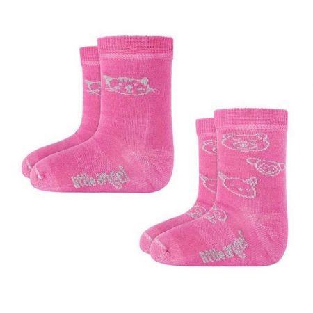 Little Angel Ponožky dětské set obrázek Outlast® - růžová Velikost: 30-34 | 20-22 cm