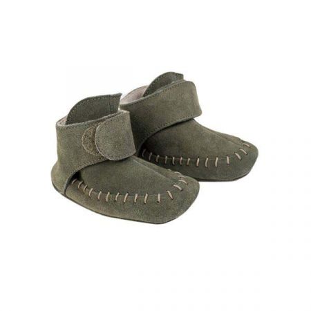 LODGER Capáčky kožené Walker Moccasin Olivine 6-12m