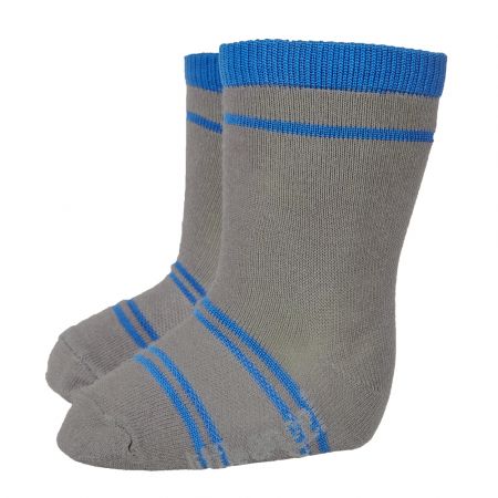 Little Angel Ponožky STYL ANGEL - Outlast® - tm.šedá/modrá Velikost: 30-34 | 20-22 cm