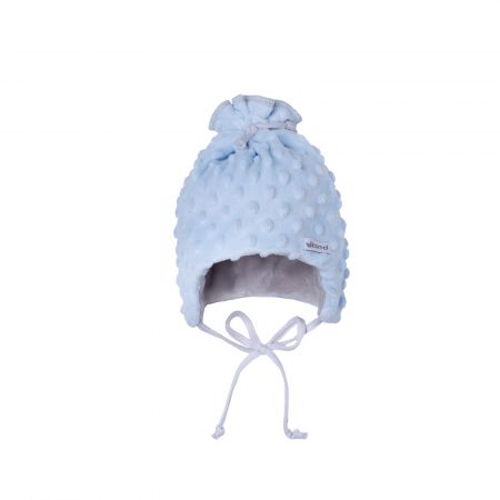 ESITO Dětská zimní čepice Minky Teddy - stříbrná / 38 Barva: Stříbrná, Velikost: 46
