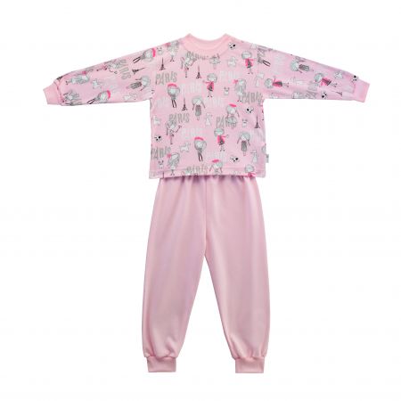 ESITO Dívčí pyžamo Paris vel. 92 - 110 - růžová / 104 Barva: Růžová, Velikost: 110