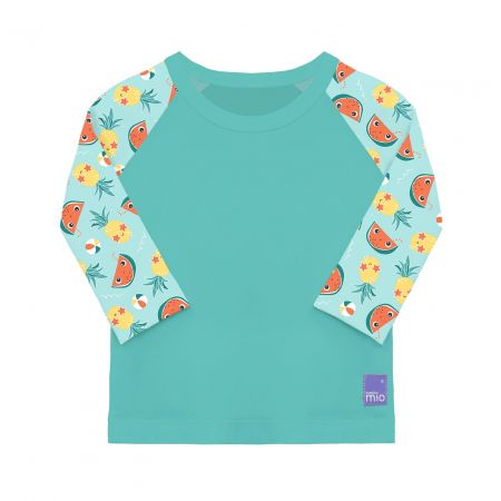 Bambino Mio Dětské tričko do vody s rukávem, UV 40+, Tropical, vel. S Barva: tyrkysové