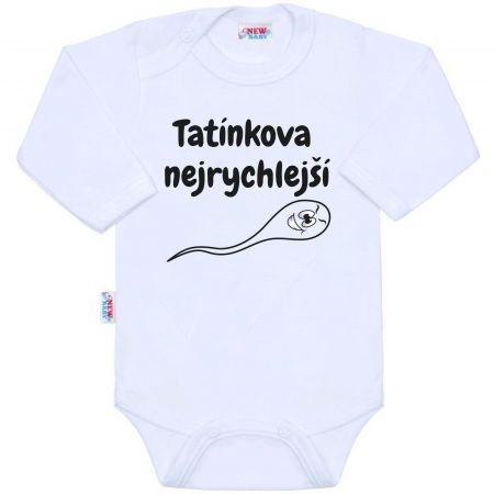 Body s potiskem New Baby Tatínkova nejrychlejší 86 (12-18m)