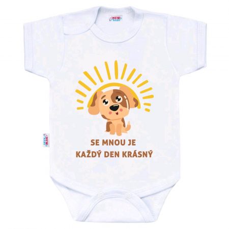 Body s potiskem New Baby SE MNOU JE KAŽDÝ DEN KRÁSNÝ 62 (3-6m)