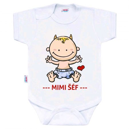 Body s potiskem New Baby MIMI ŠÉF 56 (0-3m)