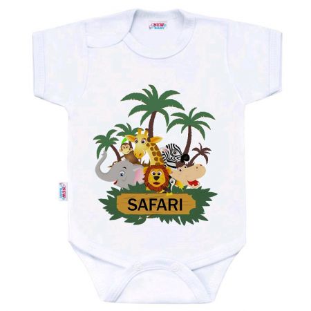 Body s potiskem New Baby SAFARI 74 (6-9m)