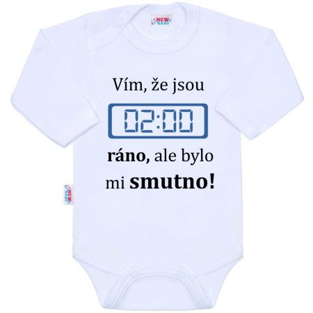 Body s potiskem New Baby 02:00 ráno 50