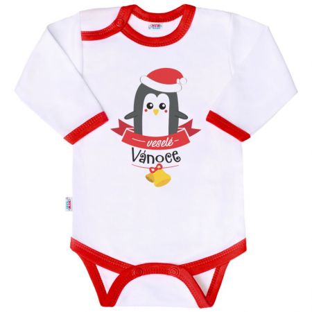 Body s potiskem New Baby veselé VÁNOCE 74 (6-9m)