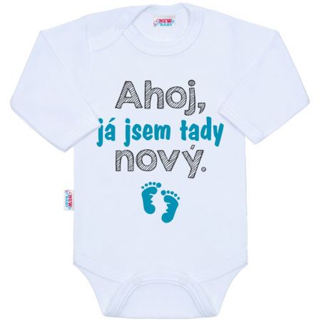 Body s potiskem New Baby Ahoj, já jsem tady nový. 62 (3-6m)