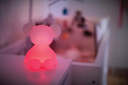 NATTOU Světýlko noční silikonové se senzorem pláče Lapidou myška