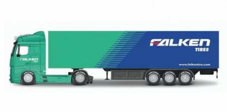 BBURAGO - 1:43 Mercedes Actros with trailer Falken Tires