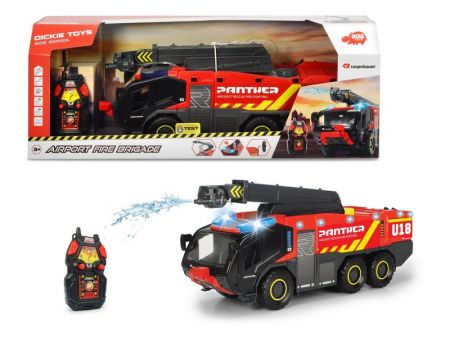 DICKIE - RC Letištní hasičské auto Rosenbauer Panther 62 cm