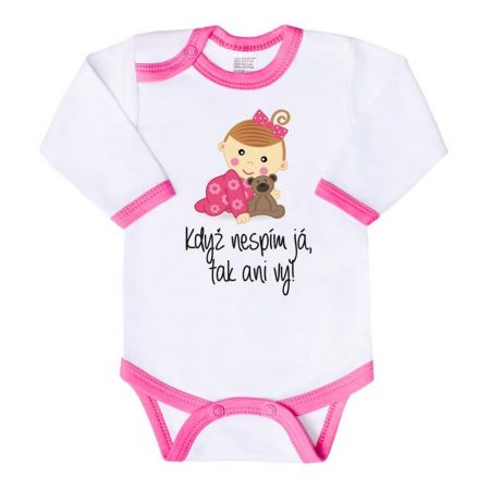 Body s potiskem New Baby Když nespím já, tak ani vy 86 (12-18m)