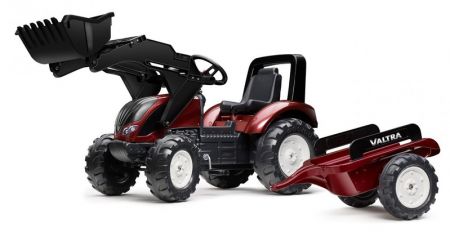 FALK - FALK Šlapací traktor 4000 VALTRA S4 s nakladačem a vlečkou