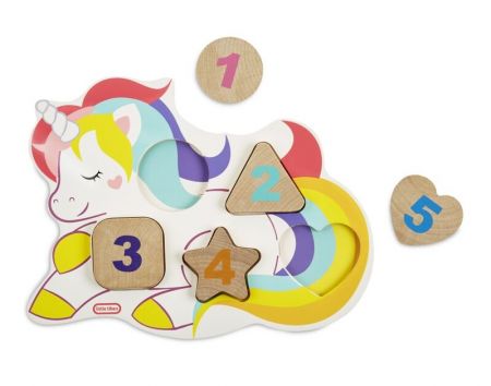 MGA - Little Tikes Wooden Critters Dřevěné puzzle s čísly, 3 druhy