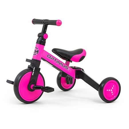 MILLY MALLY - Dětská tříkolka 3v1 Optimus pink
