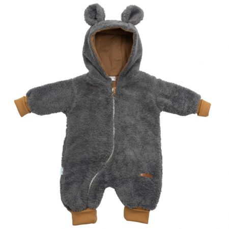 Luxusní dětský zimní overal New Baby Teddy bear šedý 68 (4-6m)