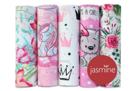 My Jasmine Trading s.r.o. Bavlněné pleny box 70 x 80 cm 5 ks Jasmine Girl 2