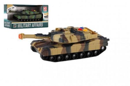 Teddies Tank 17cm na setrvačník na baterie se světlem a zvukem 2 barvy