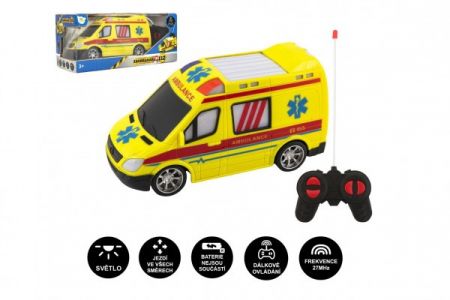 Teddies Auto RC ambulance plast 20 cm na dálkové ovládání 