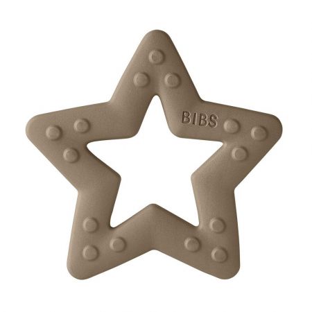 Mushie Silikonové kousátko Baby Bitie Bibs Star-dark-oak 