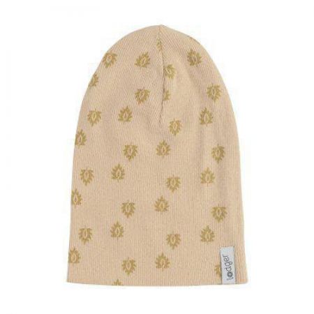 Lodger Čepička Beanie Print Rib - Linen 6 - 12 m