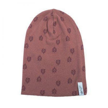 Lodger Čepička Beanie Print Rib - Rosewood 6 - 12 m