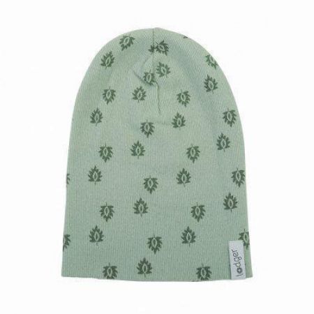 Lodger Čepička Beanie Print Rib - Silt Green 1 - 2 roky