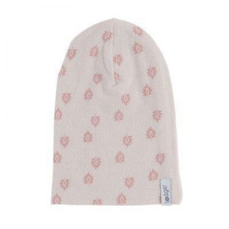 Lodger Čepička Beanie Print Rib - Tan 1 - 2 roky